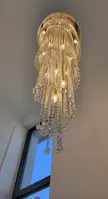 Lampa spiralna kryształowa L455CLN