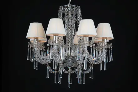 Żyrandol kryształowy LLCH08S CRYSTAL-WHITE