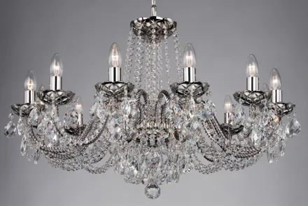 Żyrandol kryształowy LLCH12-COATED-CRYSTAL-NBNSNi