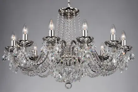 Żyrandol kryształowy LLCH12-COATED-CRYSTAL-NBNSNi