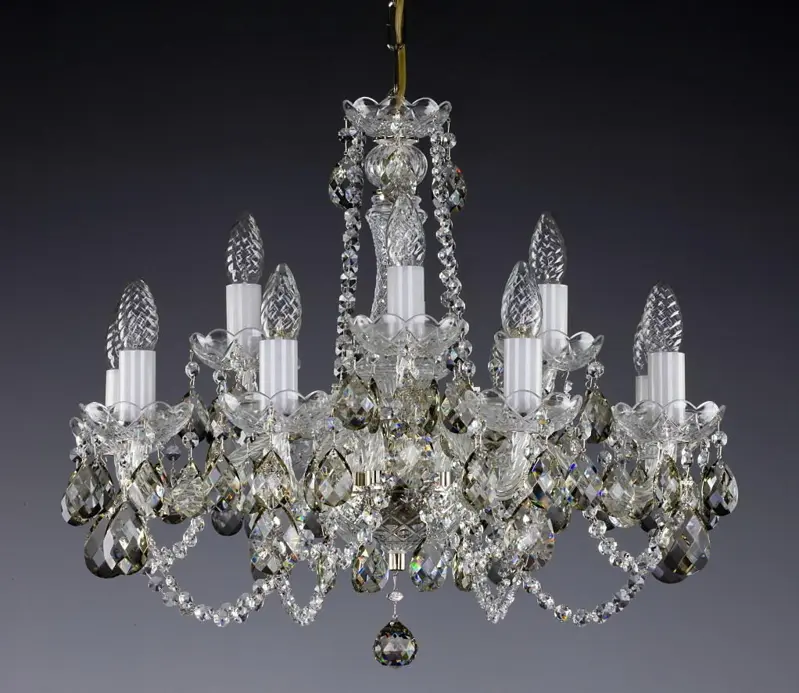 Żyrandol z kolorowymi zawieszkami L074B 8007