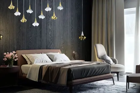 Inspiracje dla Ciebie: Wiszące lampy do sypialni i nowoczesne żyrandole nad łóżko
