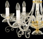 Clear Glass Chandelier  EL412600 - candle detail