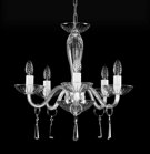 Clear Glass Chandelier L147CE - silver 