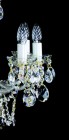 Klasyczny żyrandol kryształowy L140CE - szczegół świecy 