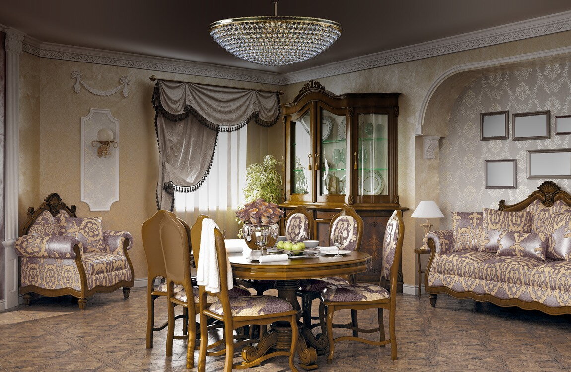 Lámpara de cristal para el comedor en estilo castillo L242CE