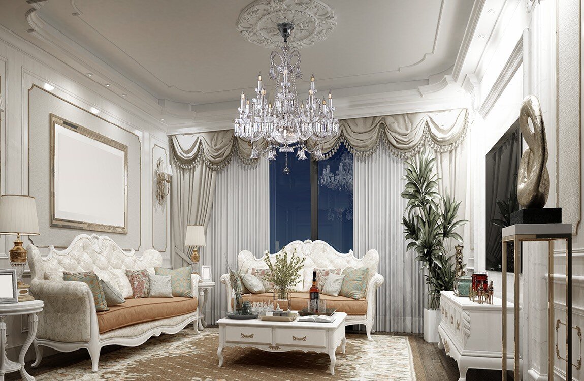 Luksusowy kryształowy żyrandol do salonu w stylu zamkowym EL67212+319LPN