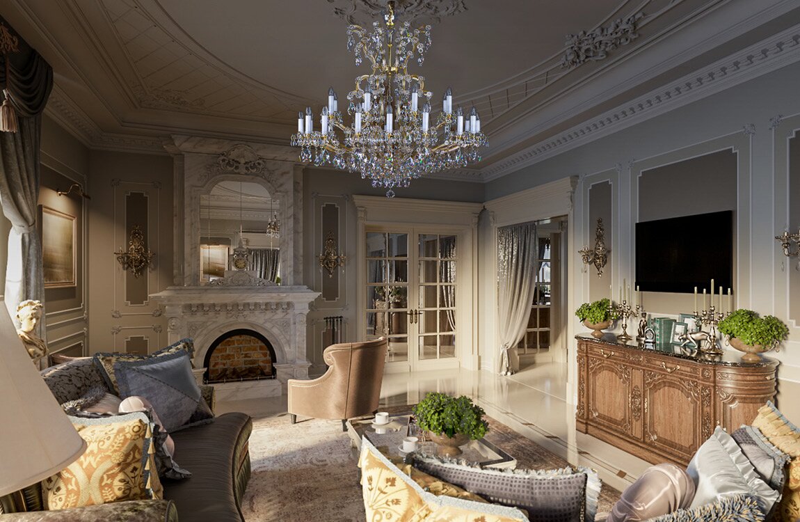 Maria Theresa chandelier for the living room in chateau style L400CE