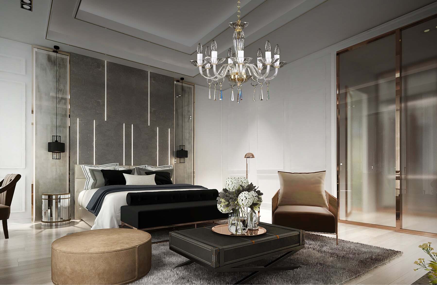 Crystal chandelier for bedroom L146CE