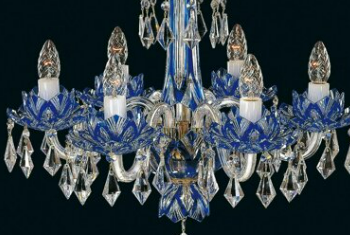 Chandeliers Blue | ARTCRYSTAL.CZ