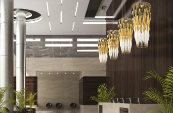 Światła - Żyrandole design w nowoczesnym salonie