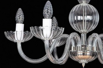 Clear Glass Chandeliers | Free transport in the EU | ARTCRYSTAL.CZ