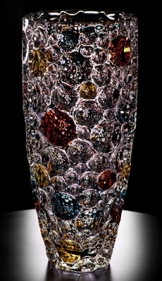 Wysoki szklany wazon BG90070