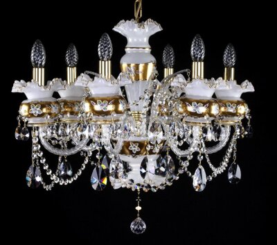 Enamel crystal chandelier L169CE white