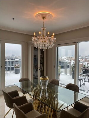 Dining room in modern style crystal chandelier EL432808