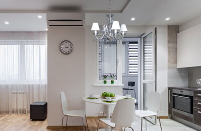 Szklany żyrandol do jadalni w nowoczesnym stylu EL416403S