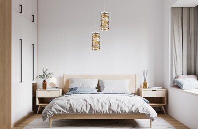 Nowoczesna lampa do sypialni w stylu skandynawskim ELC03