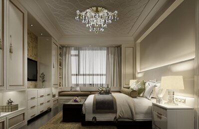 Żyrandol do sypialni w stylu glamour L430CE