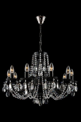 Żyrandol kryształowy czarny TX852084010