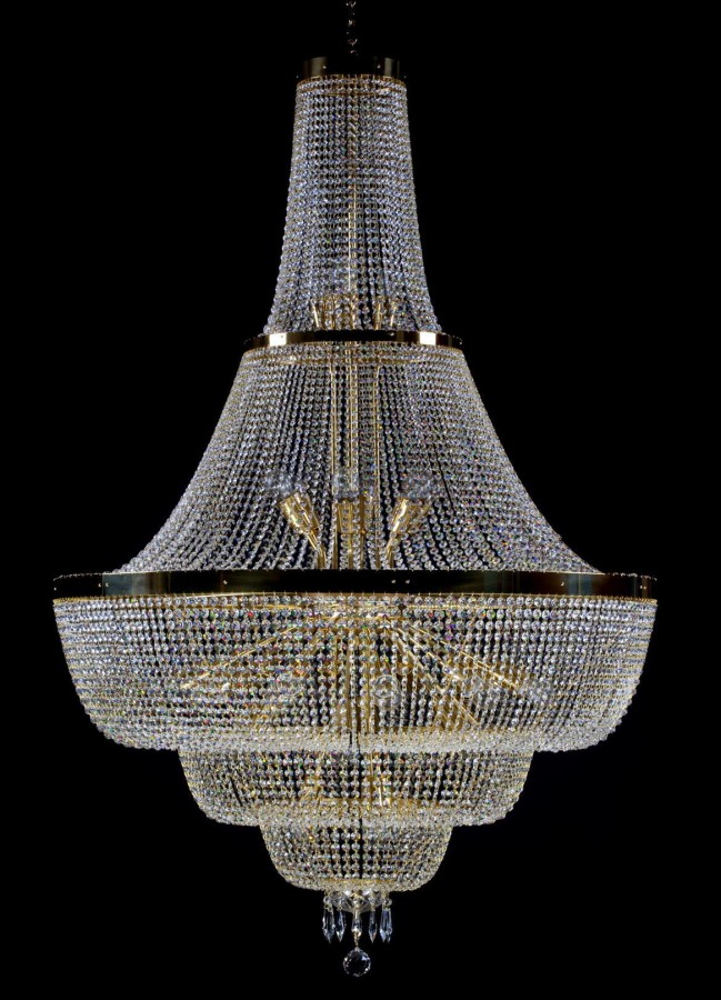 Big chandelier with strass trimmings L202CLN