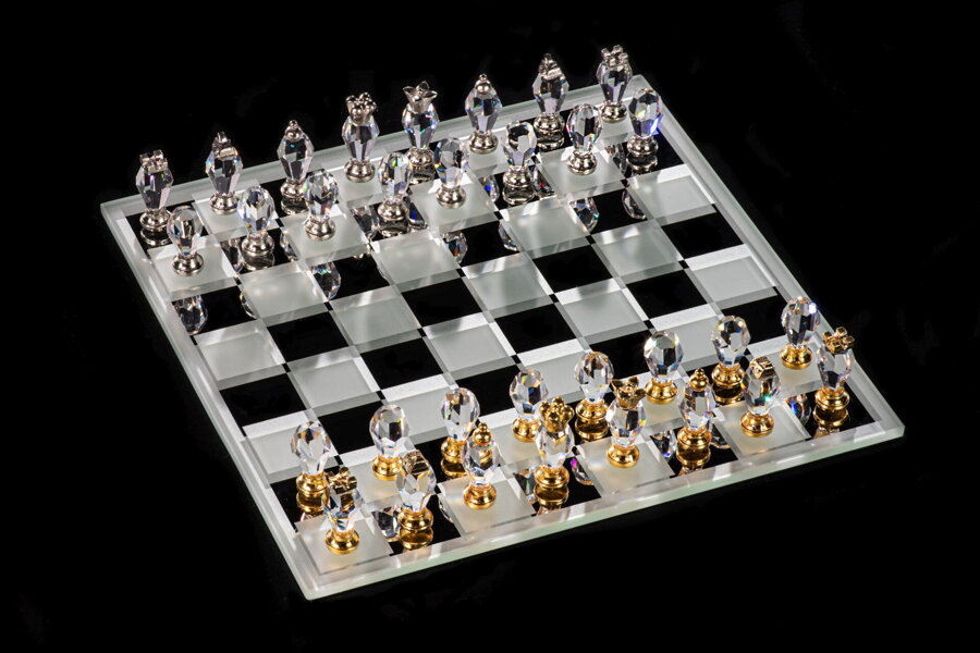 Sklenené šachy ART015
