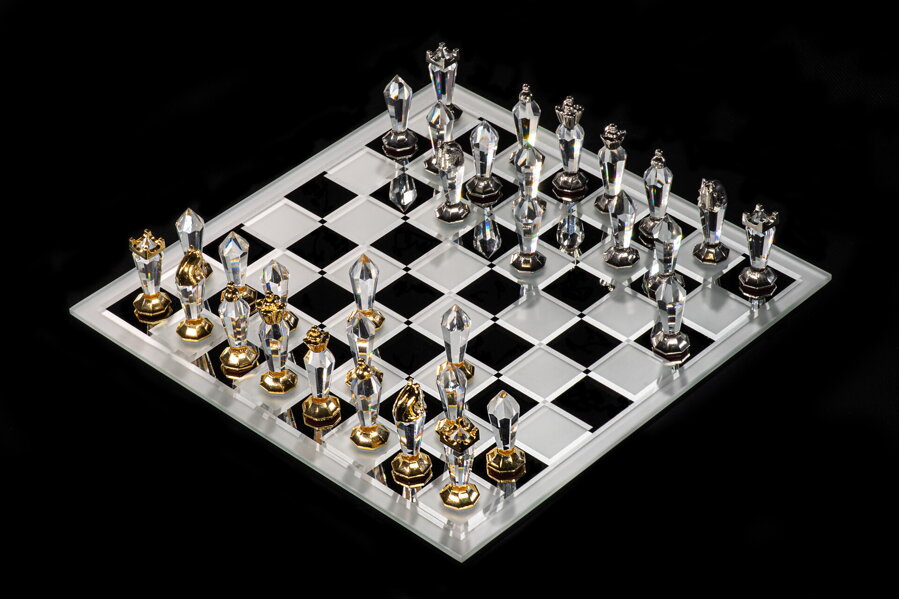 Šachy křišťálové ART025