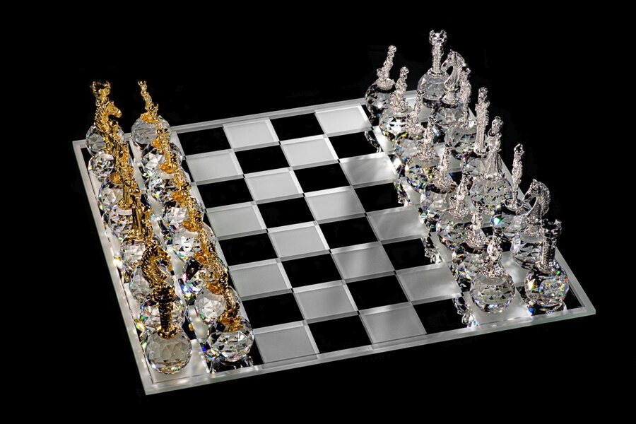 Стеклянные шахматы ART030