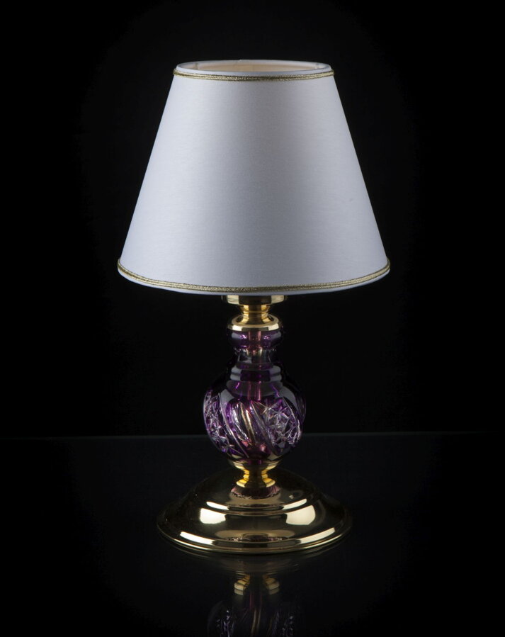 Lámpara de mesa de cristal violeta ES624114