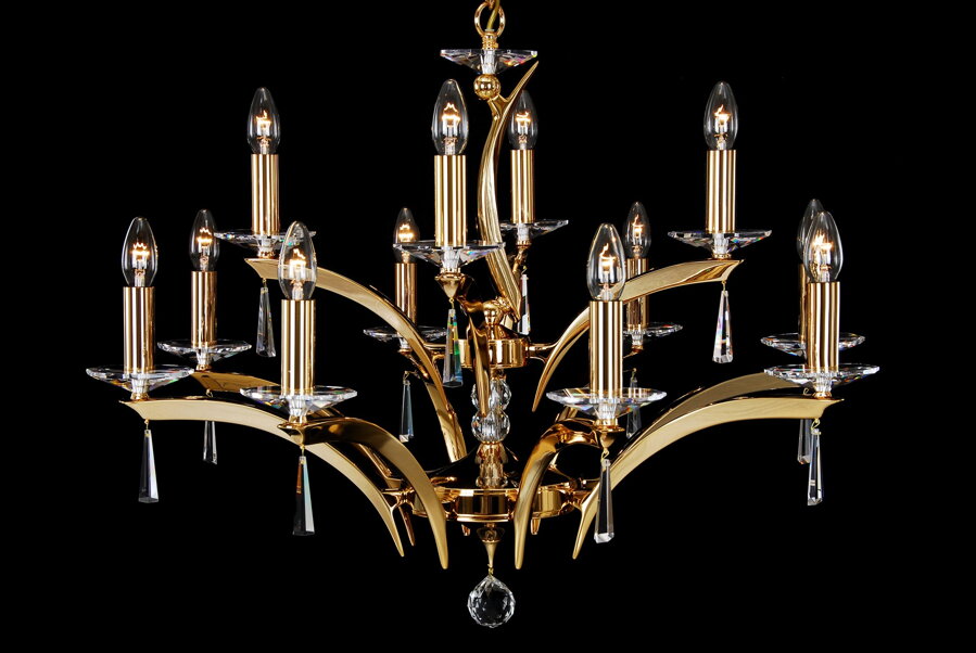 Chandelier brass LLCH12